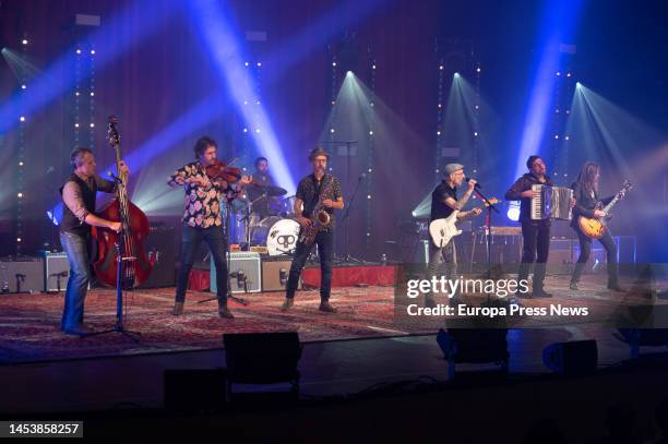 The musical group Fito y Fitipaldis during a concert at the Festival Actual 23, at Riojaforum, on 02 January, 2023 in Logroño, La Rioja, Spain....