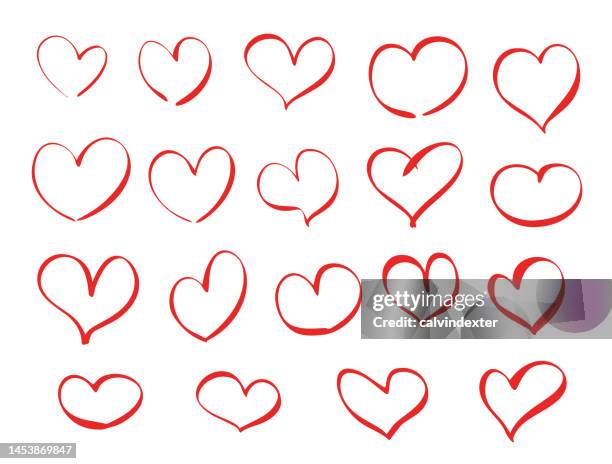 Basic Cartoon Heart Heart Shapes Cartoon Drawings High-Res Vector Graphic - Getty Images