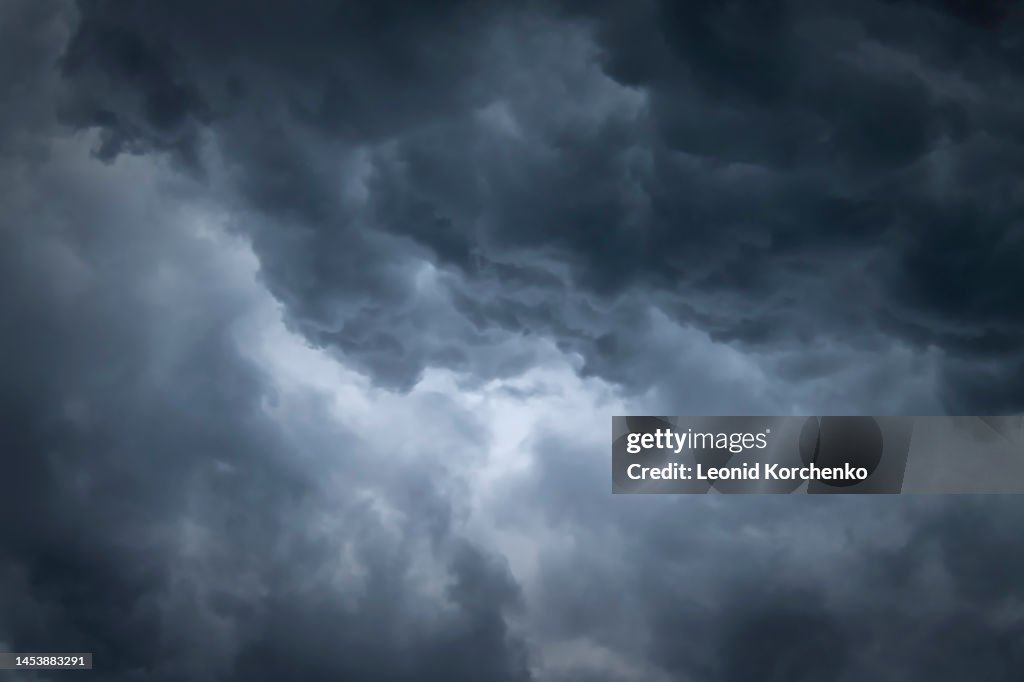 Stormy cloudy skies