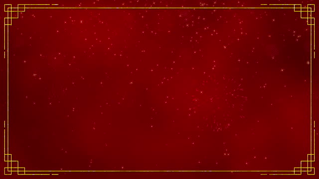 Motion graphic of abstract background with chinese new year and year of the Rabbit 2023 on dark red background and glitter particle in a happy new year concept abstract background seamless loop video