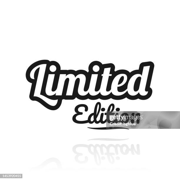 limited edition. icon with reflection on white background - limited edition stock illustrations