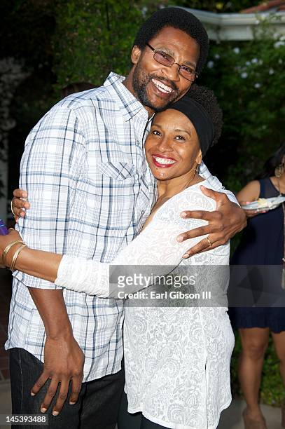 Arnold Byrd and Jenifer Lewis attend Niecy Nash's One Year Wedding Anniversary Celebration on May 27, 2012 in Northridge, California.