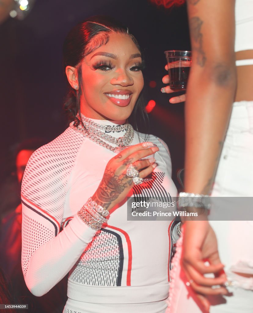 Glorilla House Rapper Rapper GloRilla attends first Party of The Year at Republic Lounge on ...