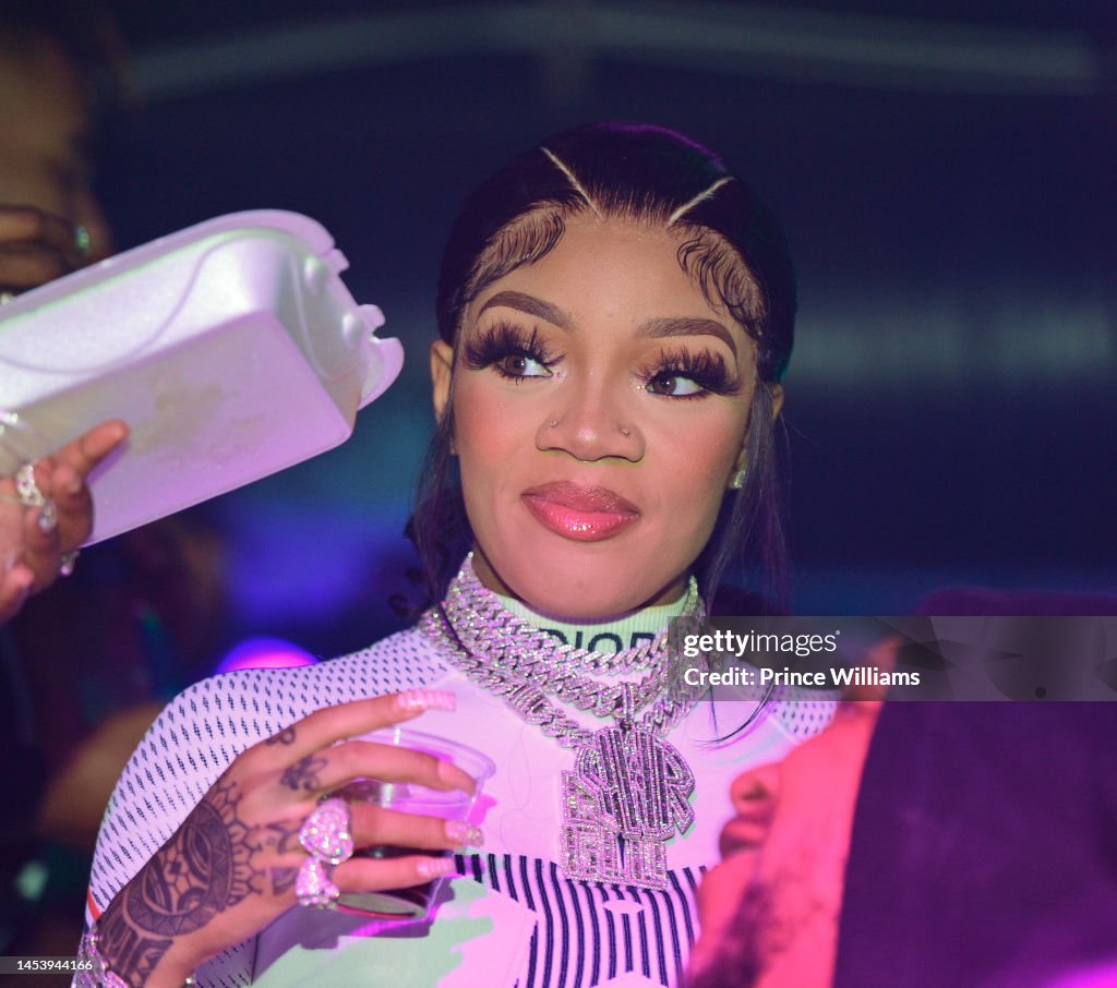 Glorilla House Rapper Rapper GloRilla attends first Party of The Year at Republic Lounge on ...