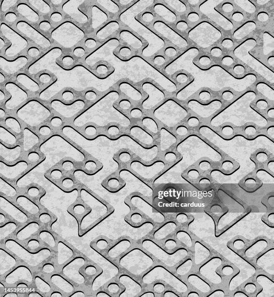 seamless abstract geometric grunge pattern - itching stock illustrations