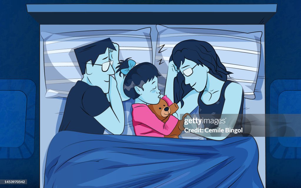 Child Sleeping with Family
