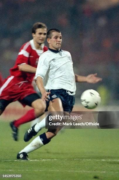 October 1990 Wembley - Qualifying Match - England v Poland - Steve Bull of England.