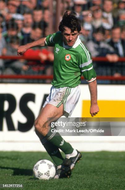 April 1989, Dublin - FIFA World Cup - Republic of Ireland v Spain - Ray Houghton of Ireland.