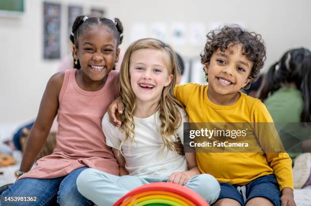casual school portrait - children smile stock pictures, royalty-free photos & images