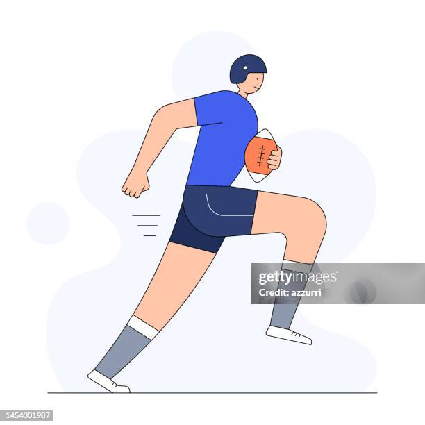 rugby cartoon illustration - rugby field stock illustrations