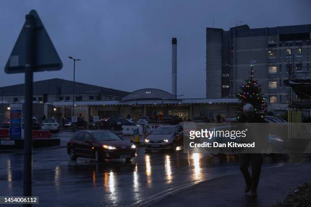 General view of the Basingstoke and North Hampshire hospital on January 03, 2023 in Portsmouth, England. Health and care services throughout...