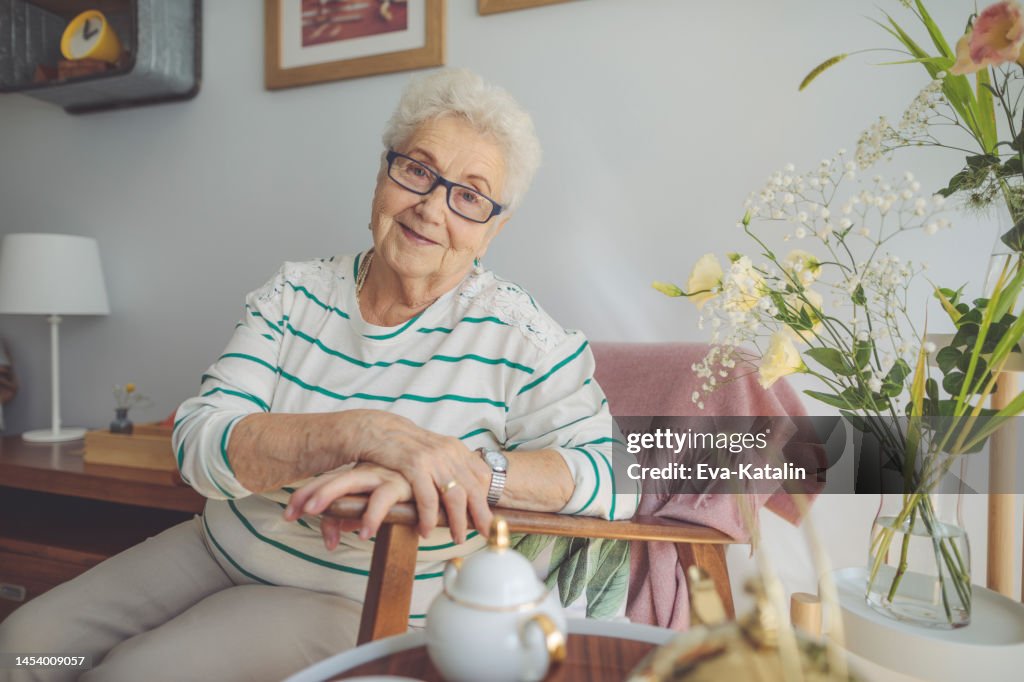 Senior woman at home