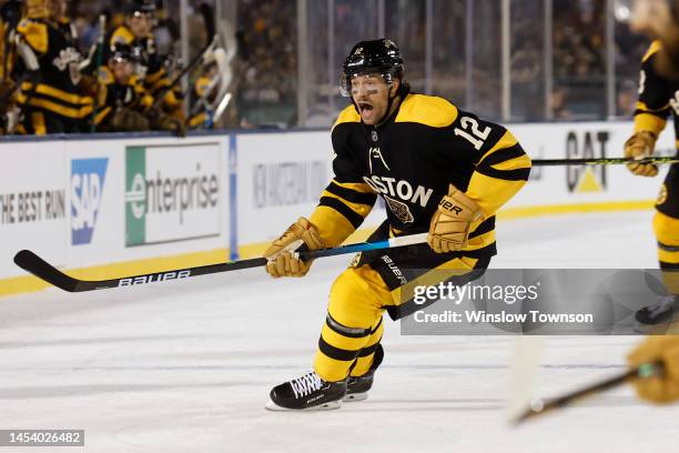 Craig Smith of the Boston Bruins during the 2023 Discover NHL Winter Classic against the Pittsburgh Penguins at Fenway Park on January 02, 2023 in...