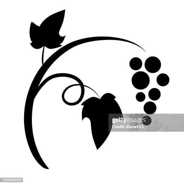 stockillustraties, clipart, cartoons en iconen met grapevine design ornament on a transparent background - wijngaard