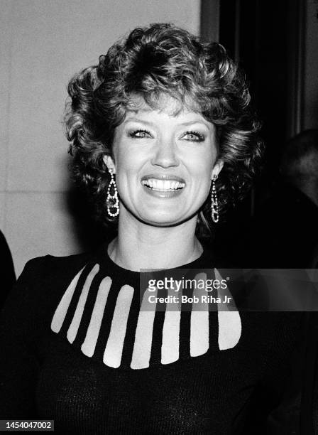 Television Host Mary Hart at the Emmy Awards Show, September 23, 1984 in Pasadena, California.