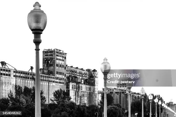 abandoned silo number 5 in montreal - old montreal stock pictures, royalty-free photos & images