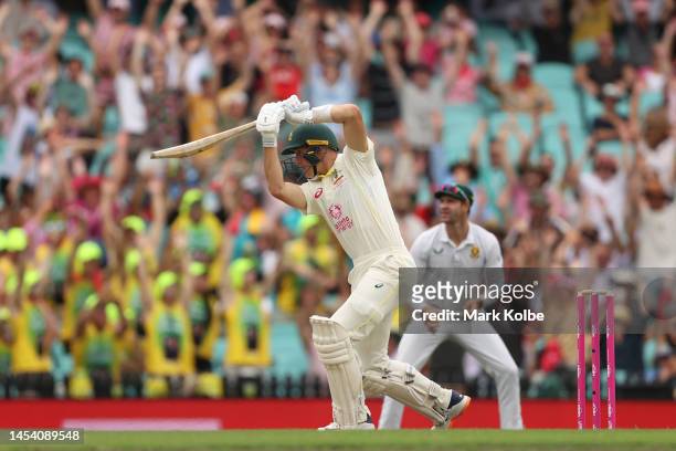 Marnus Labuschagne of Australia bats during day one of the Third Test match in the series between Australia and South Africa at Sydney Cricket Ground...
