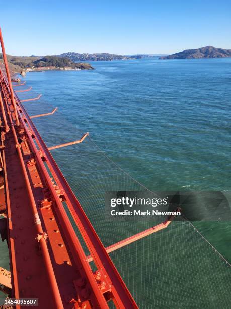 golden gate bridge - safety net stock pictures, royalty-free photos & images