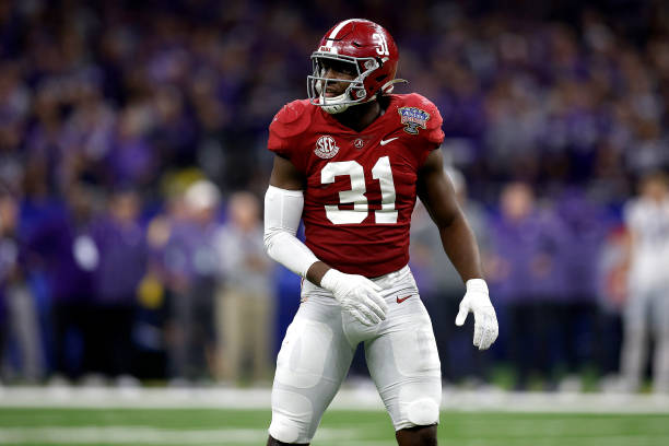 Will Anderson Jr. #31 of the Alabama Crimson Tide stands on the field during the Allstate Sugar Bowl against the Kansas State Wildcats