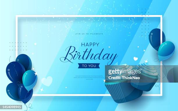 ilustrações, clipart, desenhos animados e ícones de fundo de feliz aniversário. cartão de felicitações, modelo de cartaz - happy birthday banner