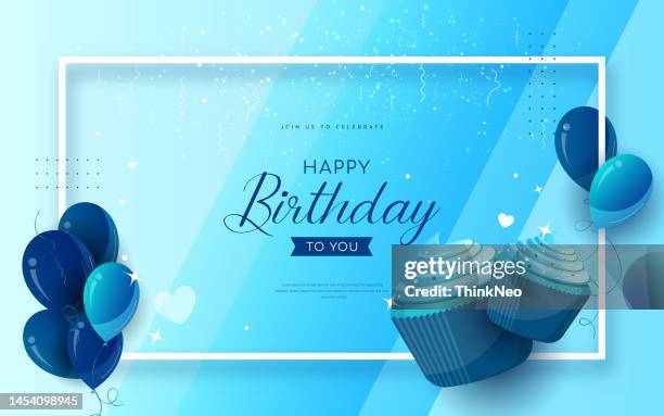 happy birthday background. greeting card, poster template - congratulations balloons stock illustrations