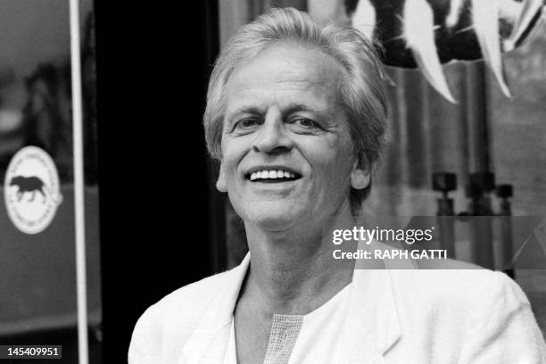 German actor Klaus Kinski poses during the 38th Cannes International Film Festivalon May 10, 1985.