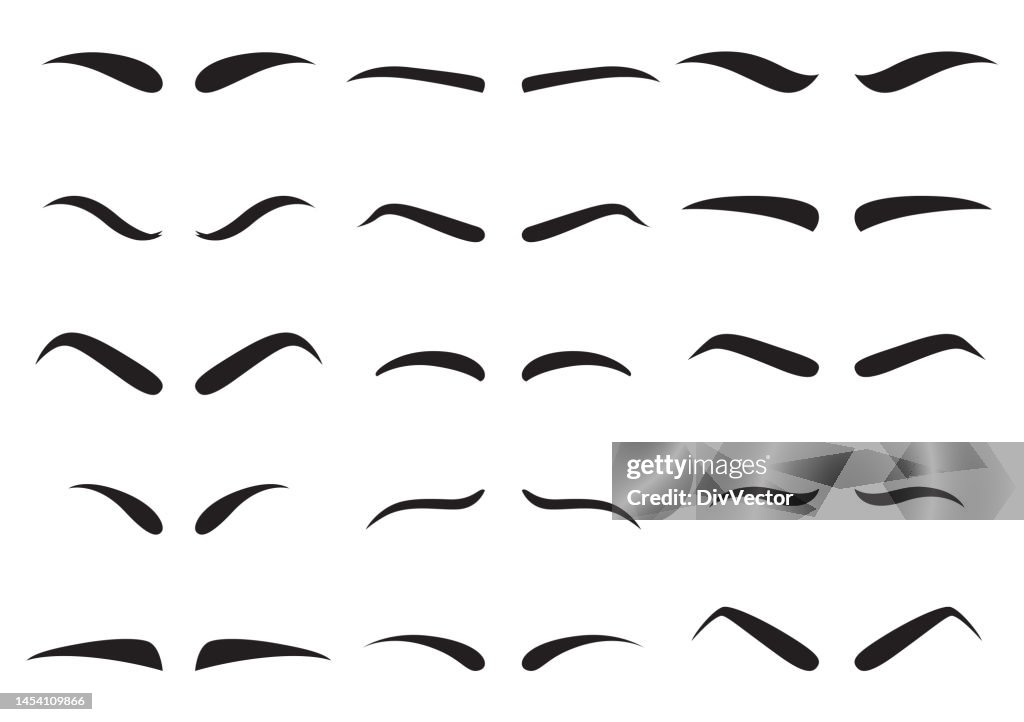 Illustrationsset für Augenbrauenformen