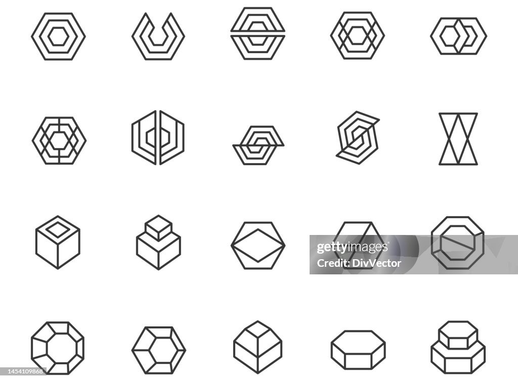 Geometric Shapes Vector Math Geometric Shapes Vector Set High-Res Vector Graphic - Getty Images
