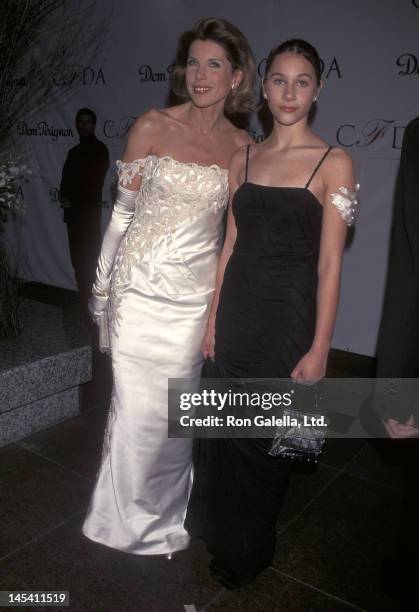 Actress Christine Baranski and daughter Isabel Cowles attend the 17th Annual CFDA Awards on February 8, 1998 at the JP Morgan Atrium in New York City.