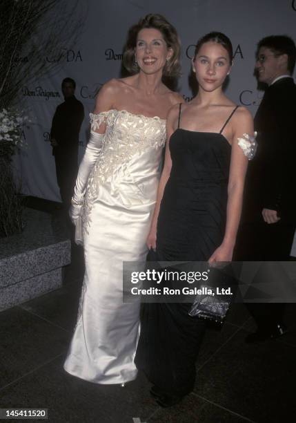 Actress Christine Baranski and daughter Isabel Cowles attend the 17th Annual CFDA Awards on February 8, 1998 at the JP Morgan Atrium in New York City.