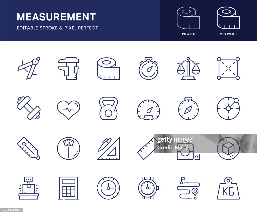 Measurement Line Icons.