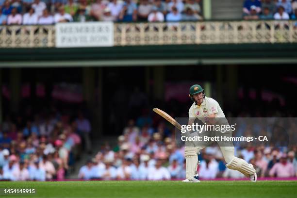 Marnus Labuschagne of Australia bats during day one of the Third Test match in the series between Australia and South Africa at Sydney Cricket Ground...