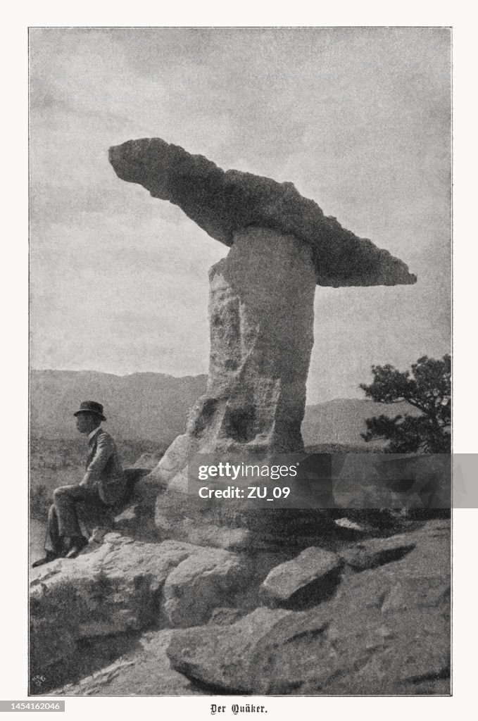 Quakers Monument Park, Colorado Springs, Colorado, USA, halftone print, 1899