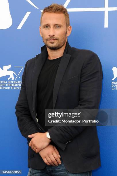 Belgian actor Matthias Schoenaerts during the photocall of the film Le Fidèle at the 74th edition of the film festival. Venice September 8th, 2017.