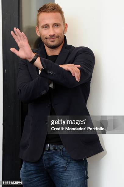 Belgian actor Matthias Schoenaerts during the photocall of the film Le Fidèle at the 74th edition of the film festival. Venice September 8th, 2017.