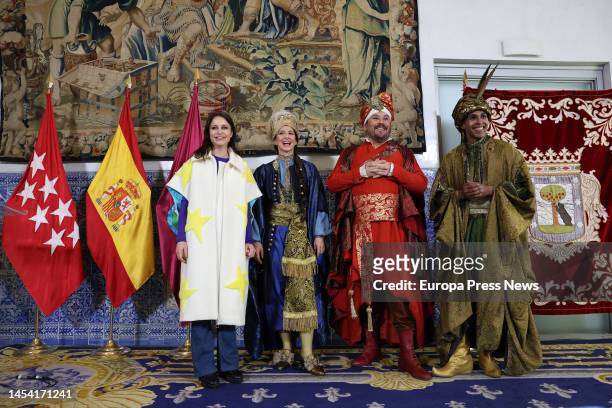The delegate of Culture, Tourism and Sport, Andrea Levy , receives the emissaries of the Three Wise Men at the Casa de la Panaderia, on January 4 in...