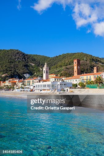 Spiaggia dei Pescatori, the beach of Noli, a coastal town in the Ponente Ligure Spiaggia dei Pescatori, the beach of Noli, a coastal town in the Ponente Ligure