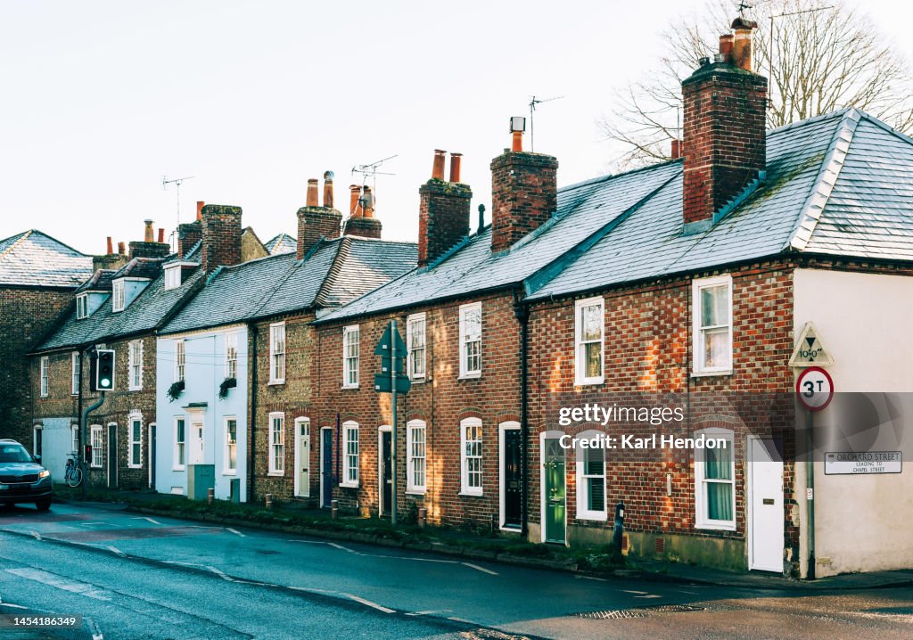 A UK country road in Chichester, West Sussex