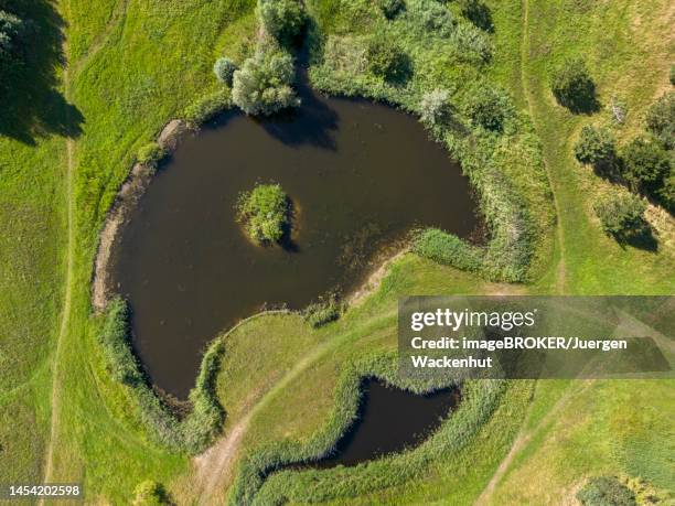 aerial view with park van luna, heerhugowaard, north holland, the netherlands - heerhugowaard stock pictures, royalty-free photos & images