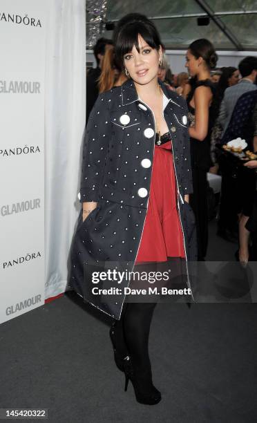 Lily Allen arrives at the Glamour Women of the Year Awards in association with Pandora at Berkeley Square Gardens on May 29, 2012 in London, England.