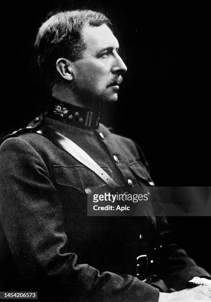 Albert 1st King of the Belgians in 1909-1934 in 1917.