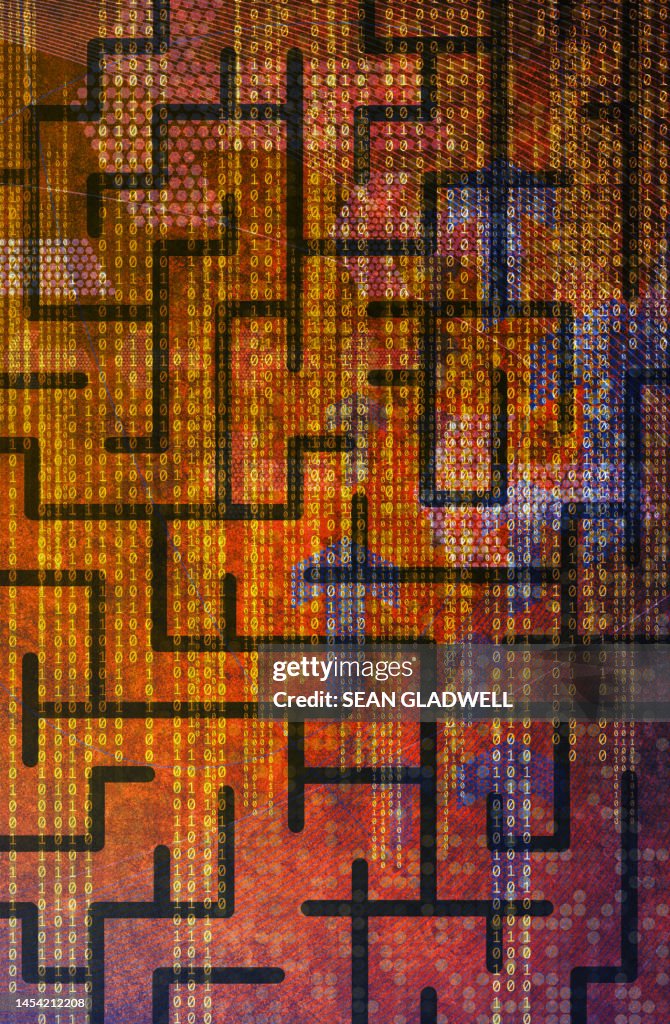 Data maze background