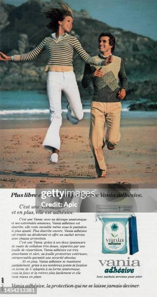 French advertisement for Vania sanitary towels 1977.