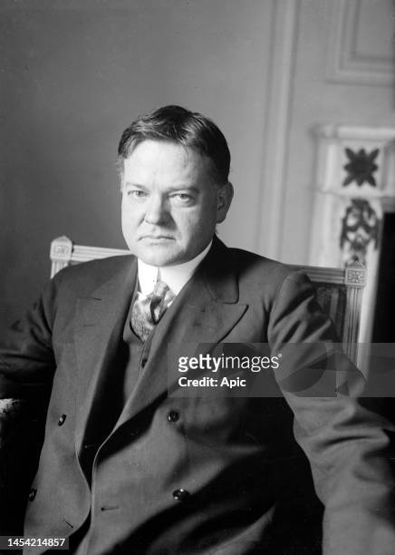 Herbert Clark Hoover president americain en 1929-1933, ici circa 1920 Herbert Clark Hoover american president in 1929-1933 here circa 1920.