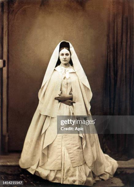 Italian Virginia Oldoini , countess of Castiglione , she was the spy of French Emperor NapoleonIII, here photo by Pierre-Louis Pierson, 1856-1857,...