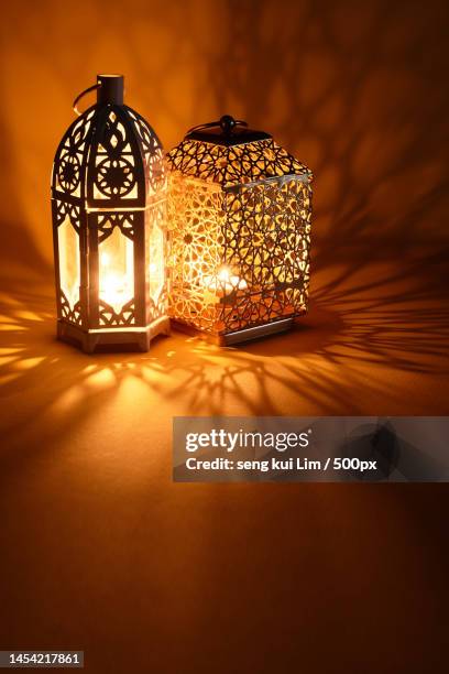 arabic lantern with light rays greeting card for muslim community holy month ramadan kareem,malaysia - lantern ramadan stock pictures, royalty-free photos & images