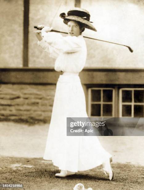 Miss Katharine Harley, former golf champion, USA, 1908.