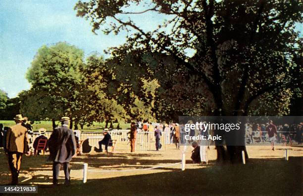 Olympic Games in july 1900 in Paris : here in the bois de Boulogne took place athletism competition.