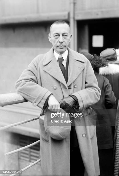 Sergei Rachmaninov russian pianist and composer here a board a liner circa 1925.