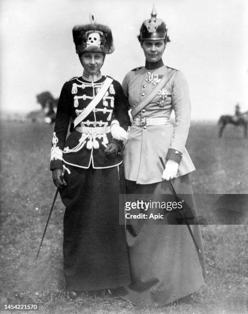Princess Victoria Louise of Prussia duchess of Brunswick, duaghter of kaiser WilhelmII and Cecilie of Mecklembourg Schwerin wife of Kronprinz, in...